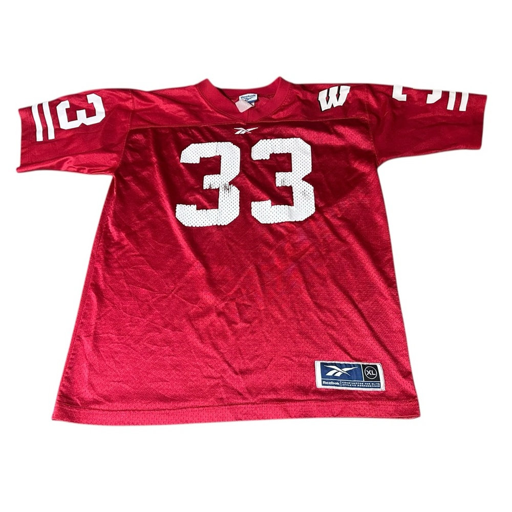 Vintage Reebok Boys Wisconsin Badgers‎ Football Home Jersey Sz XL